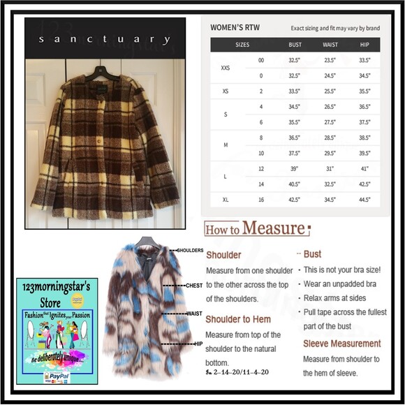 SANCTUARY by Anthropologie NEW Skater Oversized Plaid Teddy Sherpa Jacket Coat L - Picture 12 of 12